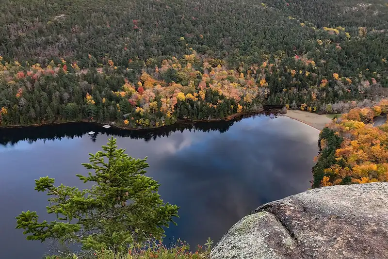 Echo Lake from the Beech Cliff Trail in Acadia National Park.